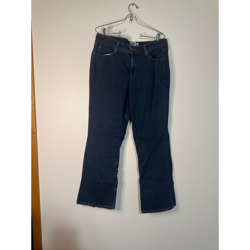 Signature by Levi Strauss & Co Mens Dark‎ Wash Bootcut Jeans Size 14 Short